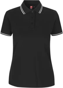 Kontrast poloshirt | stretch | dame Sort