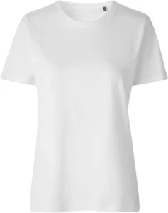 T-shirt | økologisk | dame Hvid