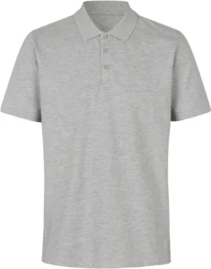 Poloshirt | økologisk Lys grå melange