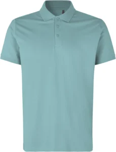 Poloshirt | økologisk Støvet aqua