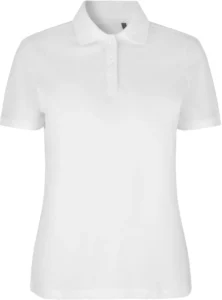 Poloshirt | økologisk | dame Hvid