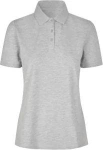 Poloshirt | økologisk | dame Lys grå melange