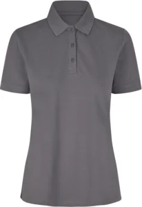 Poloshirt | økologisk | dame Silver grey