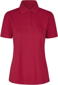 Poloshirt | økologisk | dame Rød