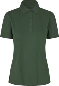 Poloshirt | økologisk | dame Flaskegrøn