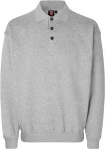 Polosweatshirt | klassisk Grå melange