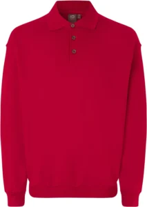 Polosweatshirt | klassisk Rød