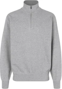 Sweatshirt | zip Grå melange