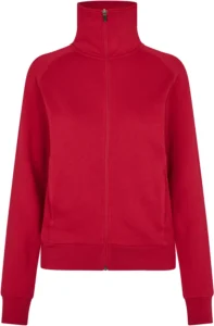 Sweat cardigan | dame Rød
