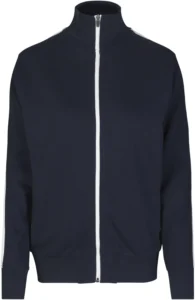 Sweat cardigan | kontrast | dame Navy
