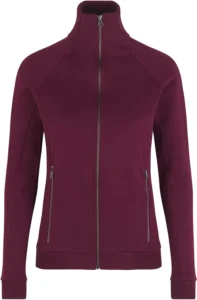 Sweat cardigan | zip | dame Bordeaux