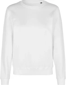 Sweatshirt | økologisk | dame Hvid