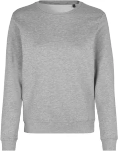Sweatshirt | økologisk | dame Lys grå melange