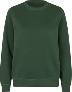 Sweatshirt | økologisk | dame Flaskegrøn