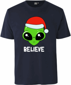 Alien Christmas T-TIME® T-shirt Navy