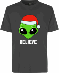 Alien Christmas T-TIME® T-shirt Koks grå