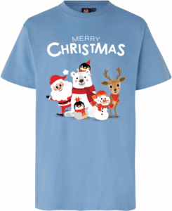 Merry Christmas T-TIME® T-shirt | børn Lys blå