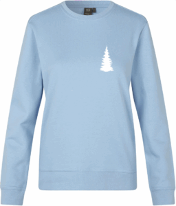 Christmas Tree Sweatshirt | dame Lys blå