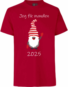 Jeg fik mandlen 2025 Rød
