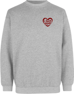 I Love Mom Sweatshirt Grå melange