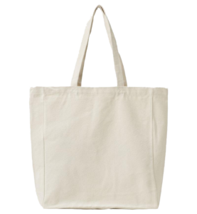 Mulepose med lang hank Off White