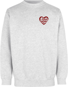 I Love Mom Sweatshirt Snow melange