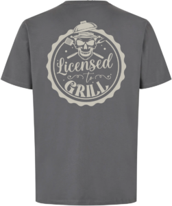 Licensed To Grill T-shirt Silver grey
