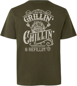 Grillin Chillin Refillin T-shirt Oliven