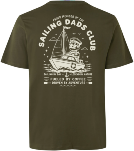 Sailing Dads Club T-shirt Oliven