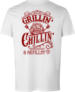 Grillin Chillin Refillin T-shirt Hvid