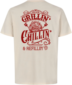 Grillin Chillin Refillin T-shirt Off White