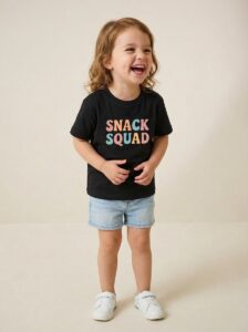 Snack Squad T-shirt | Børn Sort