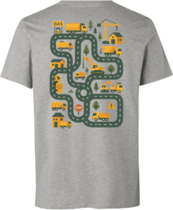 Tired Dad – Roadworks T-shirt Lys grå melange