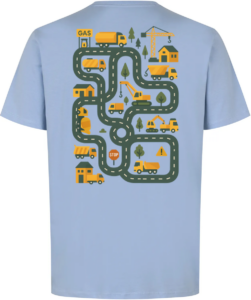 Tired Dad – Roadworks T-shirt Lys blå