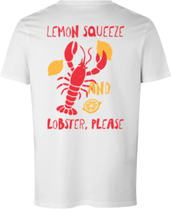 Lemon Squeeze, Lobster Please T-shirt Hvid