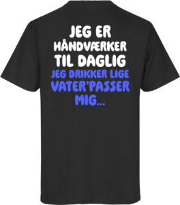 Håndværker Vater’passer T-shirt Sort