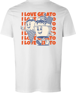 I Love Gelato T-shirt Hvid