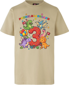 Dino Fødselsdag | 3 år | T-shirt Børn Kit