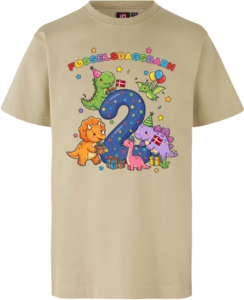 Dino Fødselsdag | 2 år | T-Shirt Børn Kit