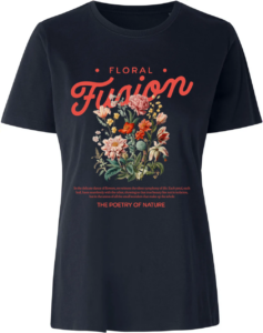 Floral Fushion T-shirt | Dame Navy