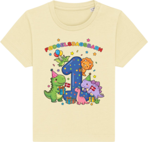 Dino Fødselsdag | 1 år | Baby T-Shirt Butter