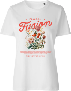 Floral Fushion T-shirt | Dame Hvid