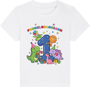 Dino Fødselsdag | 1 år | Baby T-Shirt White