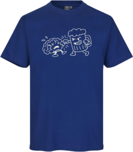 Brain vs Beer T-shirt Kongeblå