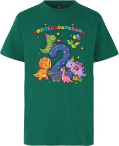Dino Fødselsdag | 2 år | T-Shirt Børn Grøn