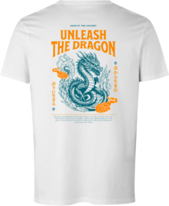 UNLEASH THE DRAGON T-shirt Hvid