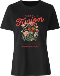 Floral Fushion T-shirt | Dame Sort