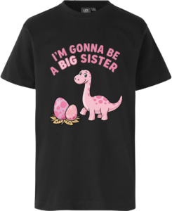 Big Sister Dino T-shirt Sort