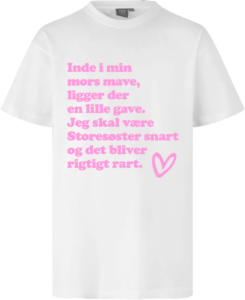 En Lille Gave – Storesøster | T-shirt Hvid