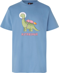 Astrosaur T-shirt | Børn Lys blå